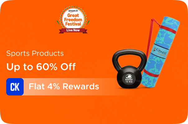 Amazon: Upto 60% Off on Sports Products + Flat 4% Rewards